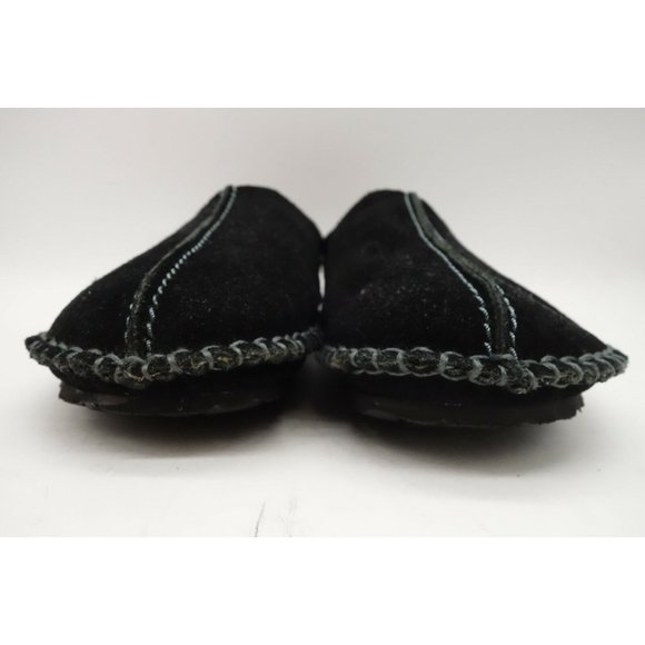 1901 Dakota Black Leather Lined Split Toe Casual Slippers Shoes Men's 9 M - Picture 5 of 11